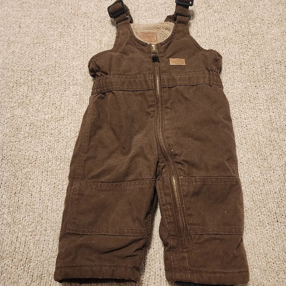 Schmidt workwear for kids overalls brown size 18mos NWOT - Picture 4 of 5